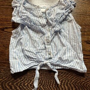 Next blue and white striped girls top size 3T